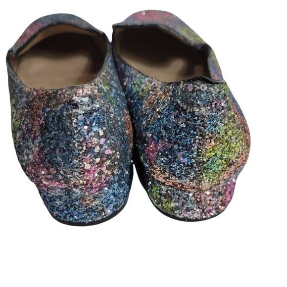 Steve Madden Sparkle Loafers Flats Jean Rainbow Glitter Leather Slip On Size 6 - Picture 11 of 14